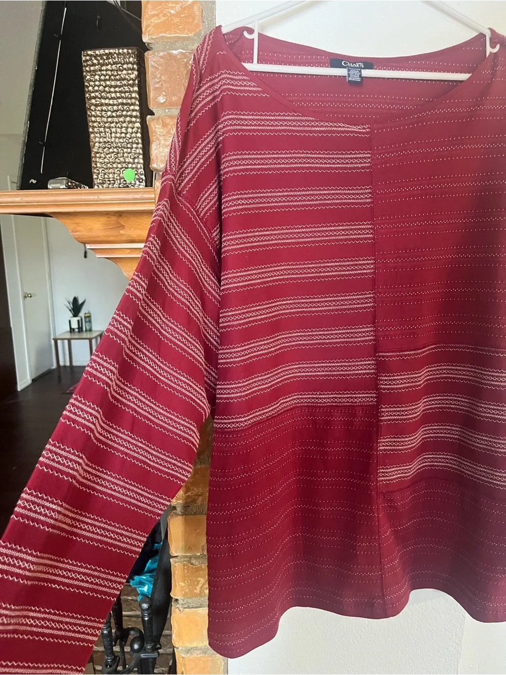 Chaps Red Striped Boatneck Knit Pullover Women’s size 2X L342